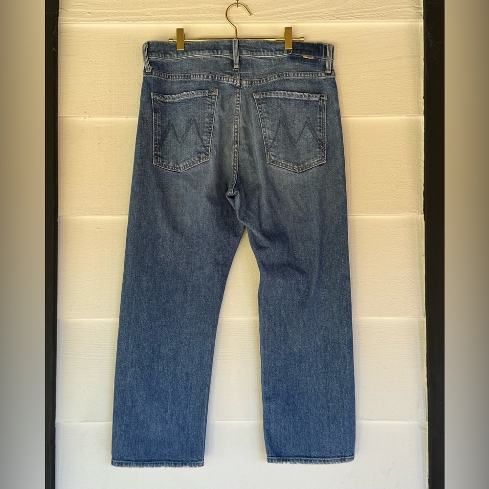 MOTHER Women's Medium Blue Straight Jeans - Picture 2 of 10